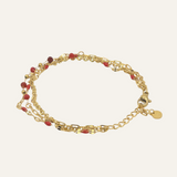 Bracelets à perles rouges